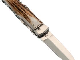 Автоматический многопредметный нож Mikov Predator, сталь 420, рукоять рог оленя