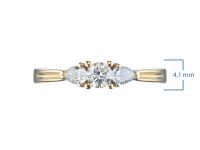 Кольцо из желтого золота с бриллиантами э0301кц11240373