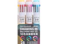 Набор многоцветных ручек шариковые Languo, 0,8 мм, 3 шт, 28 цветов