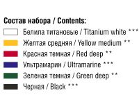 Набор акрила "Сонет" 6 цв*46 мл в полимерном коррексе в картон..коробке