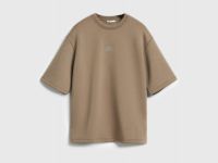 Футболка оверсайз с принтом, Бежевый