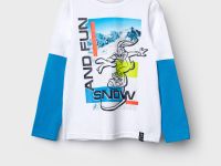 Фуфайка трикотажная для мальчиков (футболка с длинными рукавами)