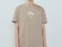 Футболка с вышивкой, Бежевый