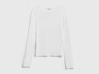 Приталенный лонгслив, Белый