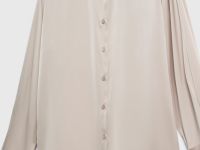 Блузка из сатина, Бежевый