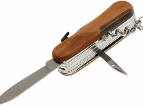 Складной многофункциональный нож Victorinox EvoWood S557, сталь X55CrMo14, рукоять ореховое дерево, коричневый