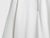 Толстовка с воротником-стойкой на молнии, Белый
