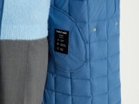 Пуховое стеганое пальто с поясом