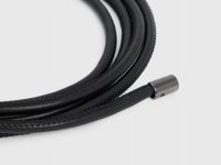 Пояс-шнурок из искусственной кожи, Черный