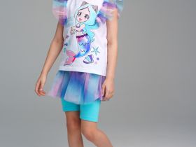 Фуфайка трикотажная для девочек (футболка)