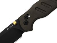 Складной нож Kizer C01C 2.9 CD, сталь Nitro-V, рукоять Richlite, коричневый/черный