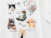 Футболка с принтом для девочек, Белый