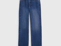 Прямые джинсы с высокой посадкой, Синий