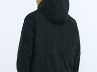 Ветровка с потайным капюшоном, Черный