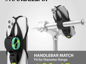 Универсальный держатель смартфона на руль Bone Bike Tie 4 4.7"- 7.2" (черный)