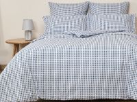 Постельное белье полукомплект Vichy, серо-голубое