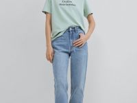 Футболка с принтом, Зеленый