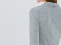 Джемпер поло из пряжи с модалом, Серый