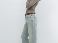 Джинсы Boyfriend с низкой посадкой, Голубой