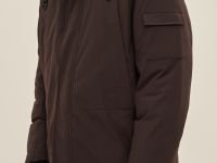 Пальто утепленное с воротником-стойкой