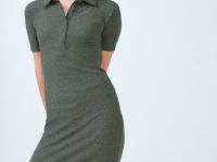 Трикотажное платье для девочек, Серый