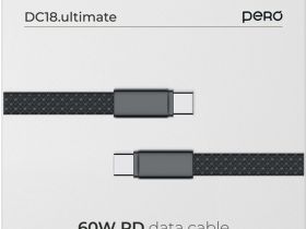 Кабель Pero DC-18 USB-C / USB-C 1,5 м 3 А Чёрный