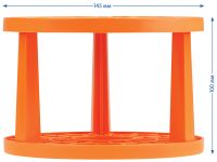 Подставка для кистей Мульти-Пульти, пластик, оранжевая, пакет с подвесом