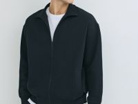 Куртка с воротником-стойкой, Черный