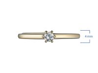 Помолвочное кольцо из красного золота с бриллиантом э0201кц04160600