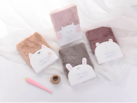 Записная книжка Languo, 12,8х18,5 см 128 л, пушистая обложка, теплый коричневый