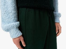 Мужские хлопковые спортивные брюки Lacoste оверсайз