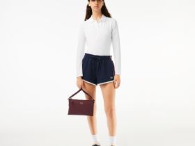 Женское поло Lacoste приталенного кроя из эластичного хлопка