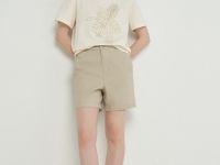 Футболка с вышивкой, Бежевый