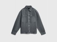Куртка-рубашка из твила с карманами, Серый