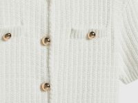 Кардиган с коротким рукавом, Белый