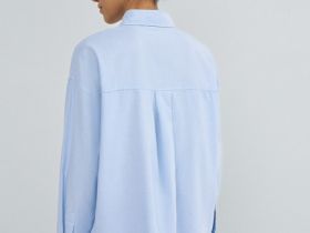 Рубашка из хлопка оксфорд, Голубой
