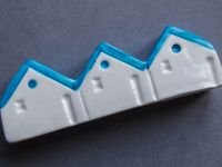 Подставка под кисти "Домики с голубыми крышами" 7,5х3,5 см