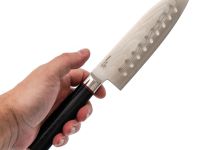 Кухонный нож Сантоку TG, сталь VG-10/обкладка DAMASCUS, рукоять G10