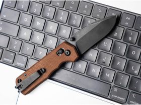 Складной нож Boker Rockstub Brown Micarta, сталь 440B Black Stonewash, рукоять микарта