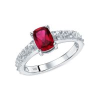 Серебряное кольцо с корундом