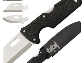 Нож со сменным лезвием Cold Steel Click N Cut, сталь 420J2, рукоять пластик, черный