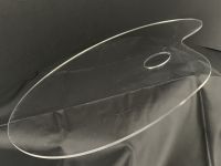 Палитра акриловая Туюкан овальная, малая, 21х31 см, прозрачное оргстекло 3 мм