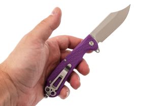 Складной нож Daggerr Powie Purple DL, сталь 8Cr14MoV, рукоять FRN, фиолетовый