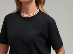 Удлиненная футболка прямого кроя