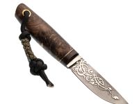Нож Волчий Век Слоненок Custom, сталь PGK, рукоять стаб.кап ореха