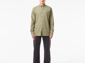 Мужская рубашка Lacoste из смеси хлопка и шерсти