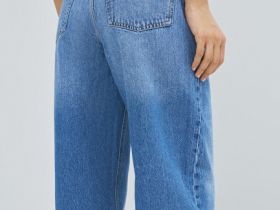 Джинсы Barrel с высокой посадкой, Голубой