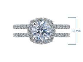 Классическое кольцо из белого золота э4712кц01210602_white