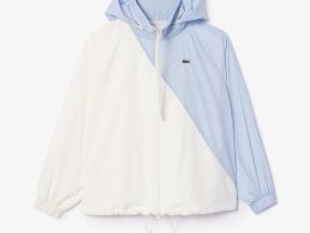 Женская объемная спортивная куртка Lacoste с капюшоном