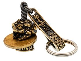 Брелок Денежная Лягушка, бронза